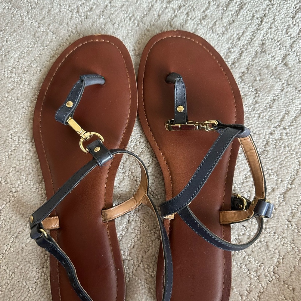 Elegant Brown and Black Women's Sandals